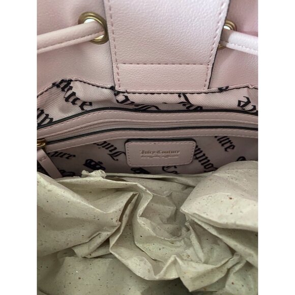 Juicy Couture Classic Juicy Lover Daydreamer Tote Bag Chocolate Pink Velour NEW - Picture 12 of 16